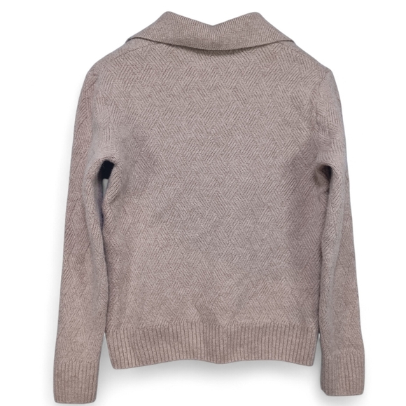 Christian Lacroix Women’s Merino Wool Cashmere Beige Knit S Collared Sweater Top - Picture 5 of 10